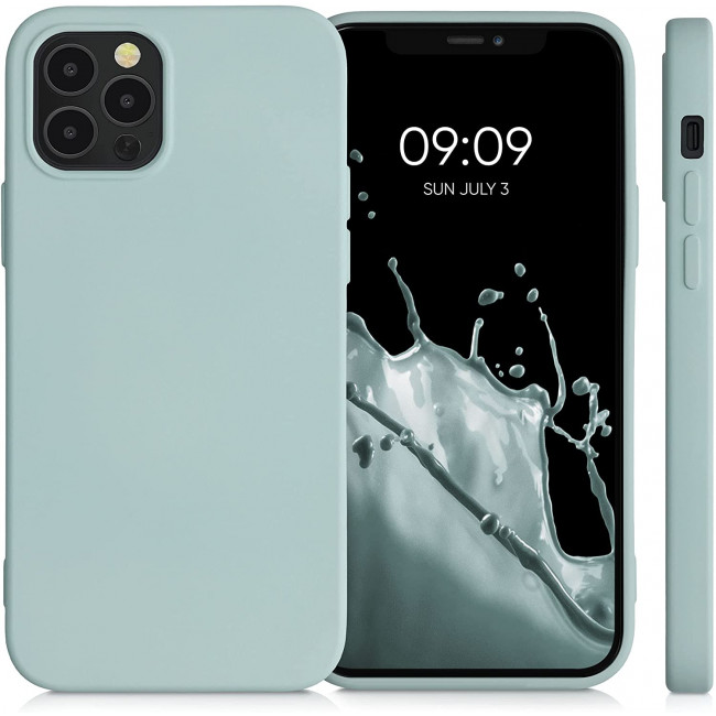 KW iPhone 12 / iPhone 12 Pro Θήκη Σιλικόνης Rubberized TPU - Frosty Mint - 53844.200