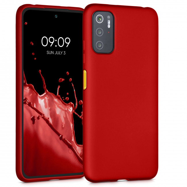 KW Xiaomi Poco M3 Pro 5G Θήκη Σιλικόνης TPU - Metallic Dark Red - 55364.36