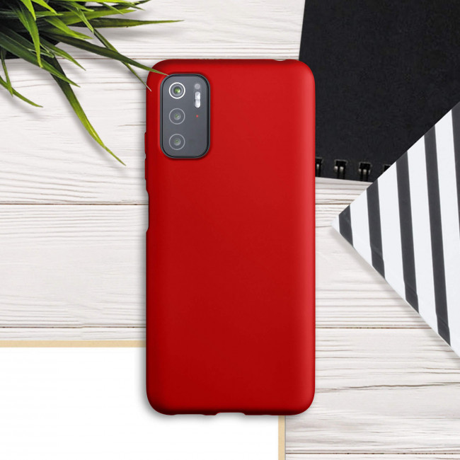 KW Xiaomi Poco M3 Pro 5G Θήκη Σιλικόνης TPU - Metallic Dark Red - 55364.36