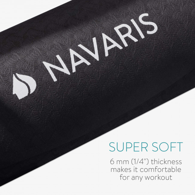 Navaris Στρόγγυλο Χαλάκι Yoga - Black - 54007.1