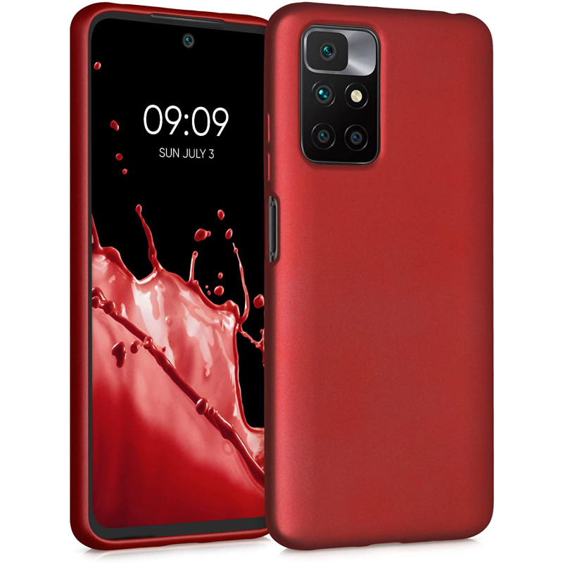 KW Xiaomi Redmi 10 Θήκη Σιλικόνης TPU - Metallic Dark Red - 56149.36