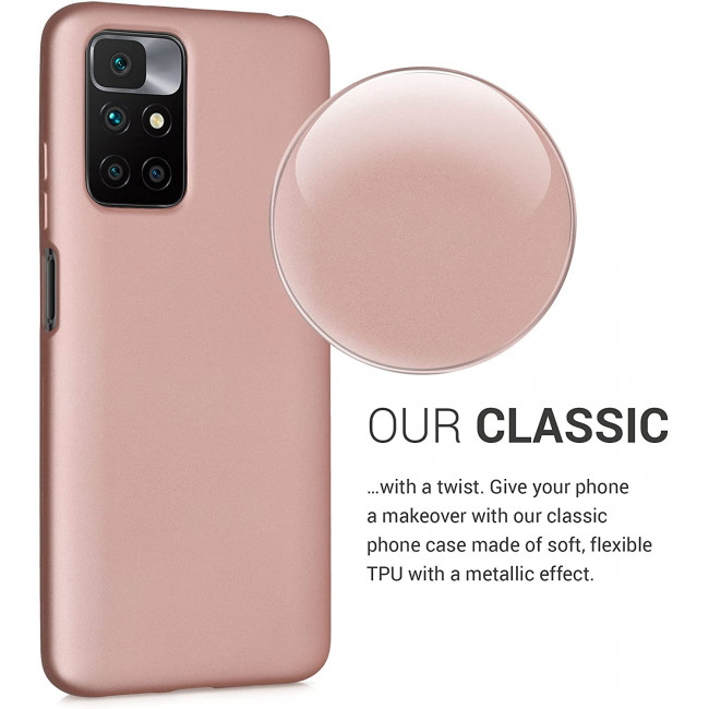 KW Xiaomi Redmi 10 Θήκη Σιλικόνης TPU - Metallic Rose Gold - 56149.31