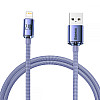 Baseus Crystal Shine Cable Lightning 2.4A - Καλώδιο Δεδομένων και Φόρτισης Lightning 1.2M - Purple - CAJY000005