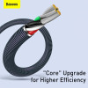 Baseus Crystal Shine Cable Lightning 2.4A - Καλώδιο Δεδομένων και Φόρτισης Lightning 1.2M - Black - CAJY000001