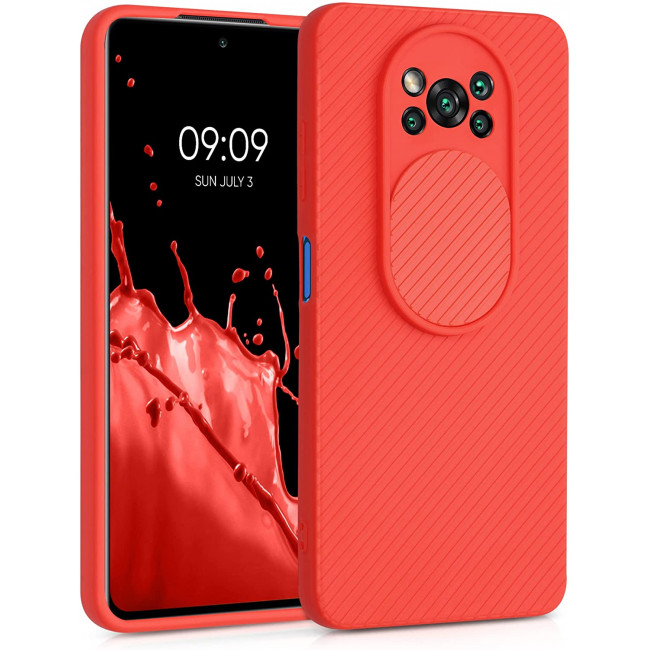 KW Xiaomi Poco X3 NFC / X3 Pro Θήκη Σιλικόνης με Κάλυμμα για την Κάμερα - Red - 54867.09