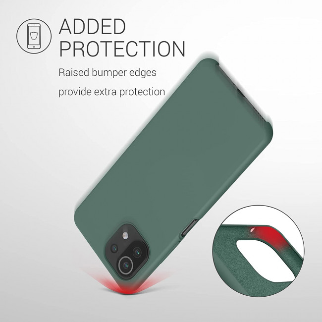 KW Xiaomi Mi 11 Lite / Mi 11 Lite 5G Θήκη Σιλικόνης Rubber TPU - Teal Green - 54730.171