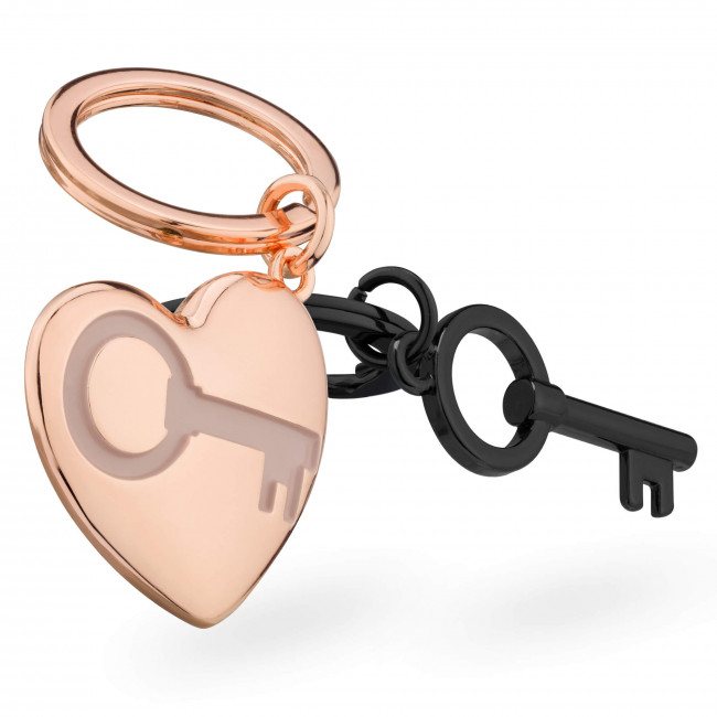 Navaris Μπρελόκ Κλειδιών - Love Key - Rose Gold / Anthracite - 55217.02