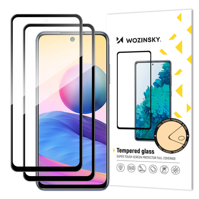 Wozinsky Xiaomi Redmi Note 10 5G / Poco M3 Pro 5G Case Friendly Full Screen Full Glue Αντιχαρακτικό Γυαλί Οθόνης - 2 Τεμάχια - Black