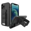 OEM iPhone 13 Rope Case - Θήκη Σιλικόνης με Ρυθμιζόμενο Λουράκι - Black