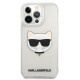 Karl Lagerfeld iPhone 13 Pro Max - Choupette Head Σκληρή Θήκη με Πλαίσιο Σιλικόνης - Διάφανη - KLHCP13XCTR