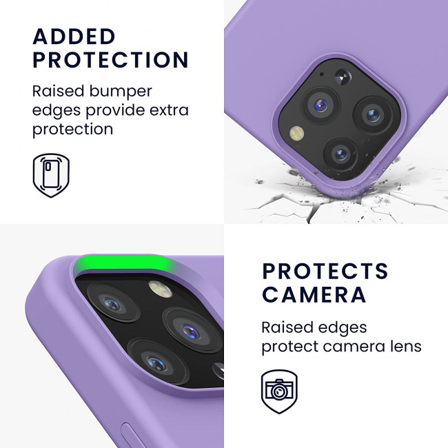 KW iPhone 13 Pro Θήκη Σιλικόνης Rubberized TPU - Violet Purple - 55880.222