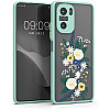 KW Xiaomi Poco F3 / Mi 11i Σκληρή Θήκη με Πλαίσιο Σιλικόνης - Design Spring Flowers - Mint / Yellow - Matte Ημιδιάφανη - 56441.01