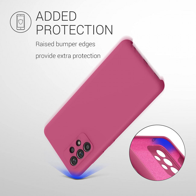 KW Samsung Galaxy A52 / A52 5G / A52s 5G Θήκη Σιλικόνης Rubber TPU - Raspberry Sorbet - 54347.213