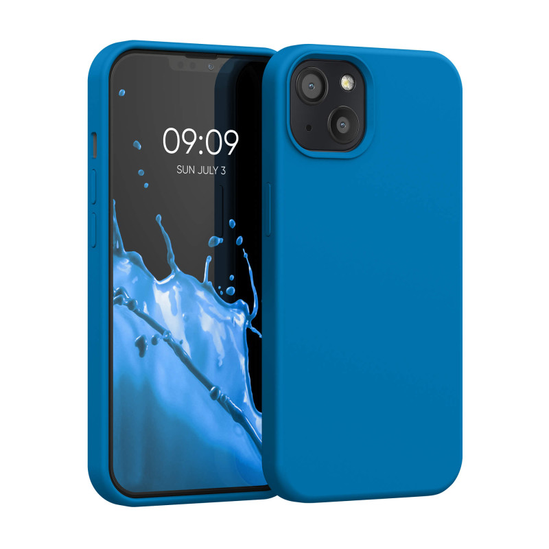 KW iPhone 13 Θήκη Σιλικόνης Rubberized TPU - Blue Reef - 55878.228