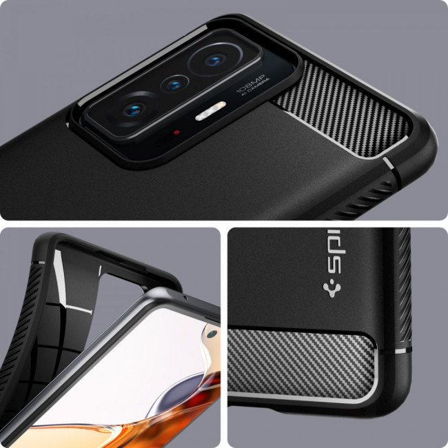 Spigen Xiaomi 11T / 11T Pro Θήκη TPU Rugged Armor - Matte Black