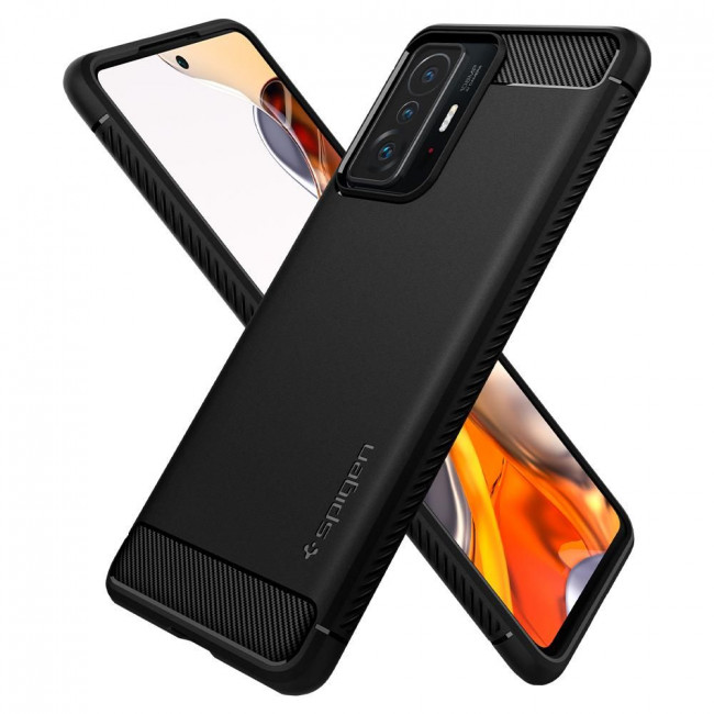 Spigen Xiaomi 11T / 11T Pro Θήκη TPU Rugged Armor - Matte Black