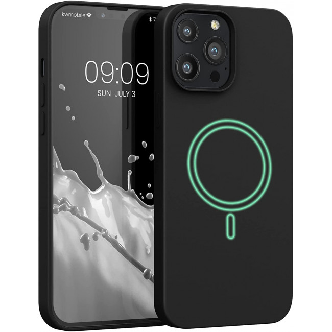 KW iPhone 13 Pro Max Θήκη Σιλικόνης Rubber TPU με MagSafe - Black - 56561.01