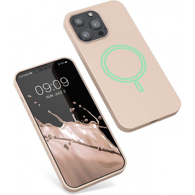 KW iPhone 13 Pro Θήκη Σιλικόνης Rubber TPU με MagSafe - Dusty Pink - 56560.10