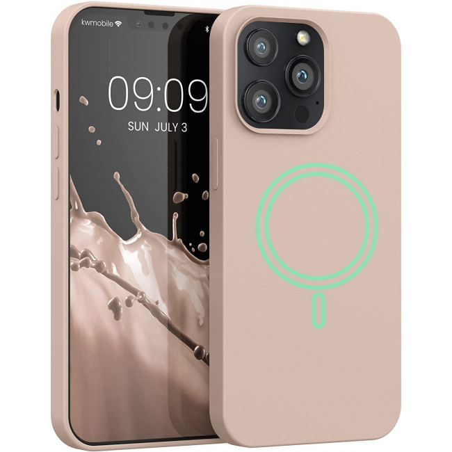 KW iPhone 13 Pro Θήκη Σιλικόνης Rubber TPU με MagSafe - Dusty Pink - 56560.10