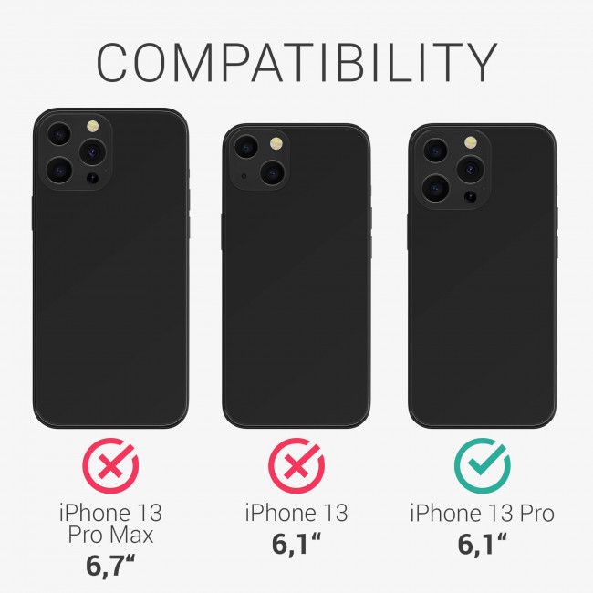 KW iPhone 13 Pro Θήκη Σιλικόνης TPU με Υποδοχή για Κάρτα - Dark Green - 55969.80