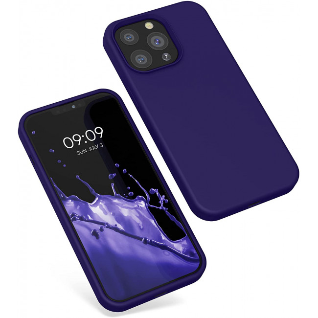 KW iPhone 13 Pro Θήκη Σιλικόνης Rubberized TPU - Velvet Blue - 55880.226