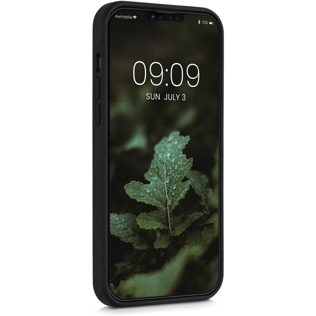 KW iPhone 13 Pro Max Θήκη από Φυσικό Ξύλο Design Maya Calendar Art - Light Brown / Black - 55980.05