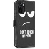 KW Xiaomi Redmi Note 10 / Note 10s / Poco M5s Θήκη Πορτοφόλι Stand - Design Don't Touch My Phone - Black / White - 54550.02