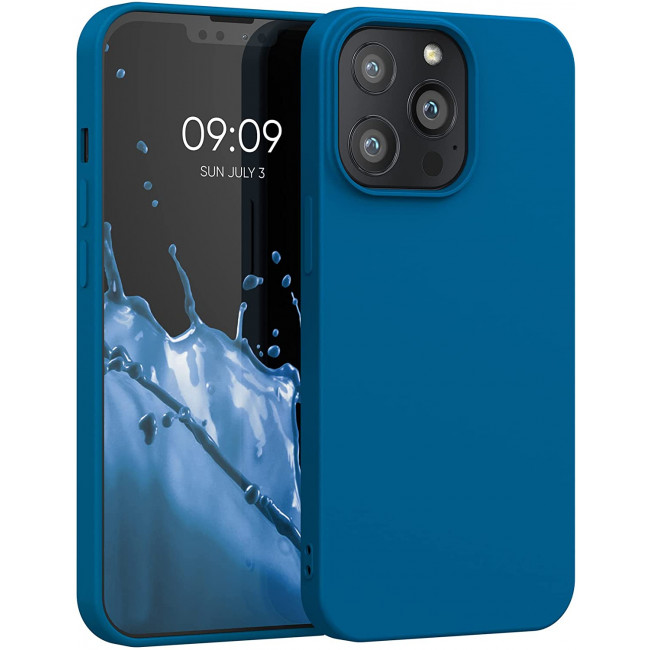 KW iPhone 13 Pro Θήκη Σιλικόνης Rubberized TPU - Blue Reef - 55962.228