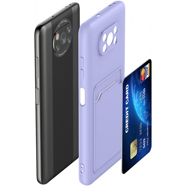 KW Xiaomi Poco X3 NFC / X3 Pro Θήκη Σιλικόνης TPU με Υποδοχή για Κάρτα - Lavender - 56050.108