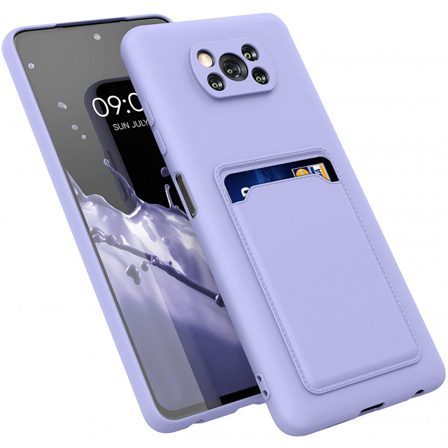 KW Xiaomi Poco X3 NFC / X3 Pro Θήκη Σιλικόνης TPU με Υποδοχή για Κάρτα - Lavender - 56050.108