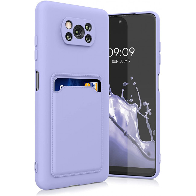 KW Xiaomi Poco X3 NFC / X3 Pro Θήκη Σιλικόνης TPU με Υποδοχή για Κάρτα - Lavender - 56050.108