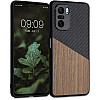 KW Xiaomi Poco F3 / Mi 11i Θήκη από Φυσικό Ξύλο και Carbon - Black / Brown - 56628.01