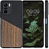 KW Xiaomi Poco F3 / Mi 11i Θήκη από Φυσικό Ξύλο και Carbon - Black / Brown - 56628.01