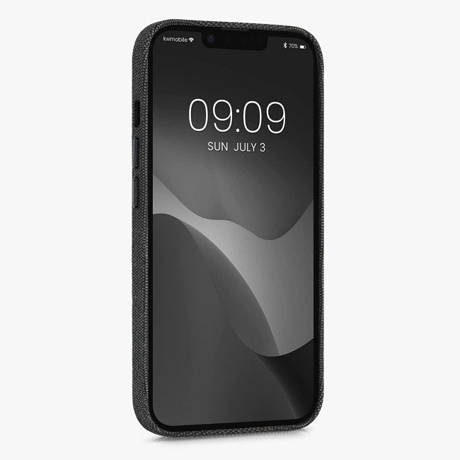 KW iPhone 13 Θήκη Σιλικόνης TPU Canvas - Dark Grey - 56771.19