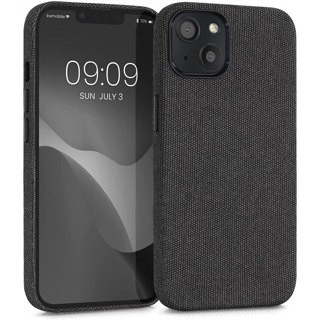 KW iPhone 13 Θήκη Σιλικόνης TPU Canvas - Dark Grey - 56771.19