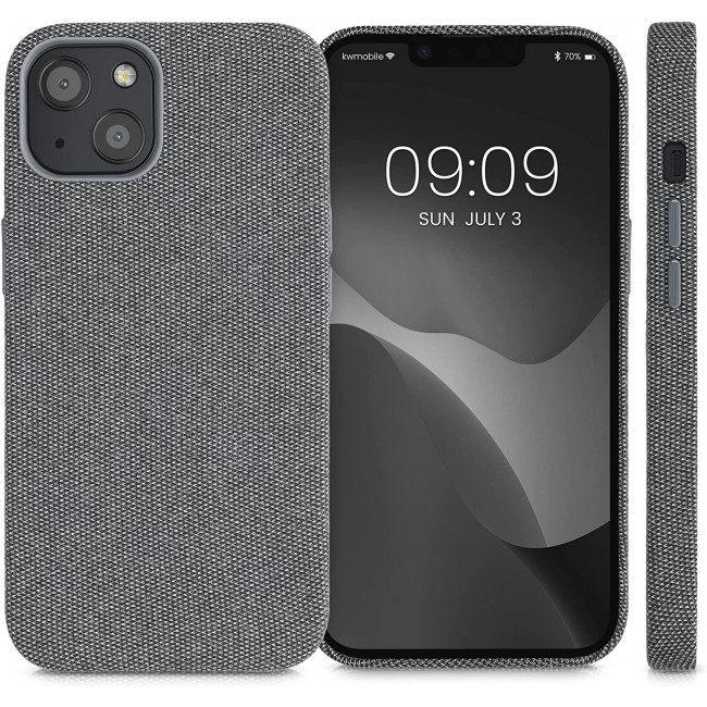 KW iPhone 13 Θήκη Σιλικόνης TPU Canvas - Grey - 56771.22