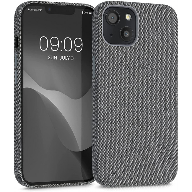 KW iPhone 13 Θήκη Σιλικόνης TPU Canvas - Grey - 56771.22