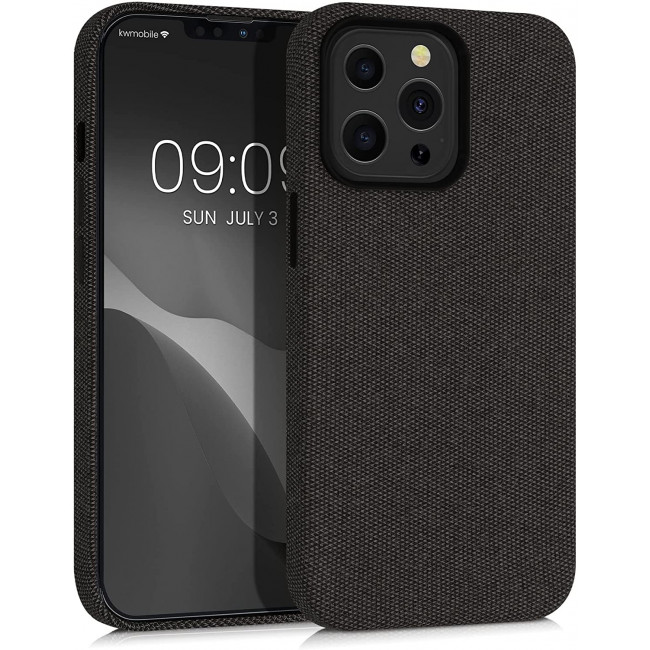 KW iPhone 13 Pro Θήκη Σιλικόνης TPU Canvas - Dark Grey - 56772.19