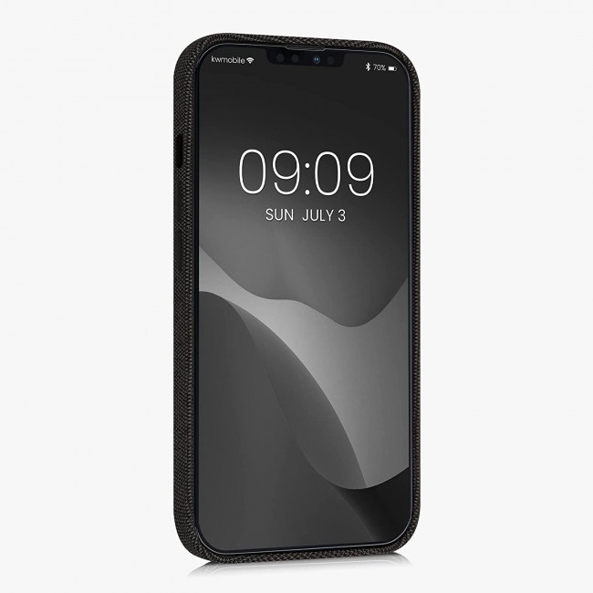 KW iPhone 13 Pro Θήκη Σιλικόνης TPU Canvas - Dark Grey - 56772.19