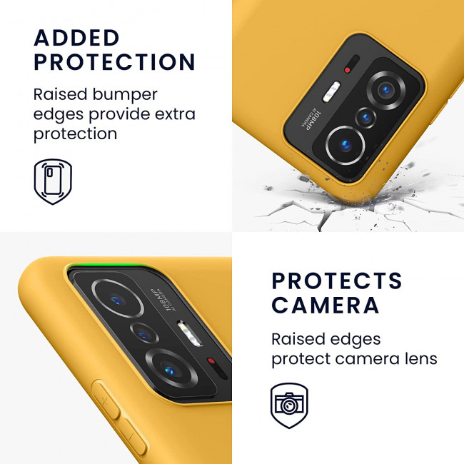 KW Xiaomi 11T / 11T Pro Θήκη Σιλικόνης TPU - Honey Yellow - 56245.143