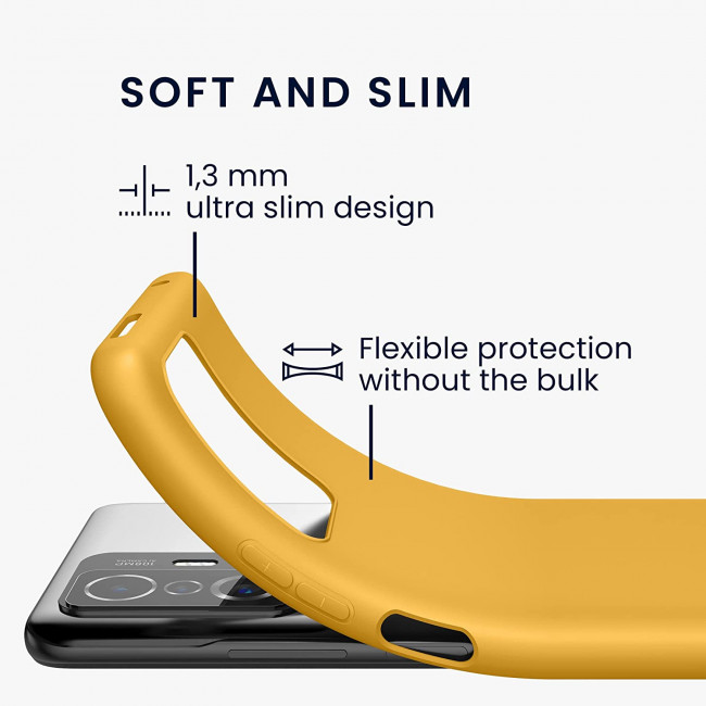 KW Xiaomi 11T / 11T Pro Θήκη Σιλικόνης TPU - Honey Yellow - 56245.143