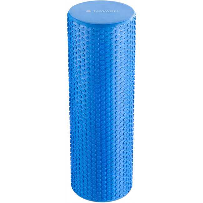 Navaris EVA Foam Roller for Exercise, Pilates, Yoga, Stretching, Muscle Massage - Κύλινδρος Γυμναστικής - 45cm - Blue - 45381.04