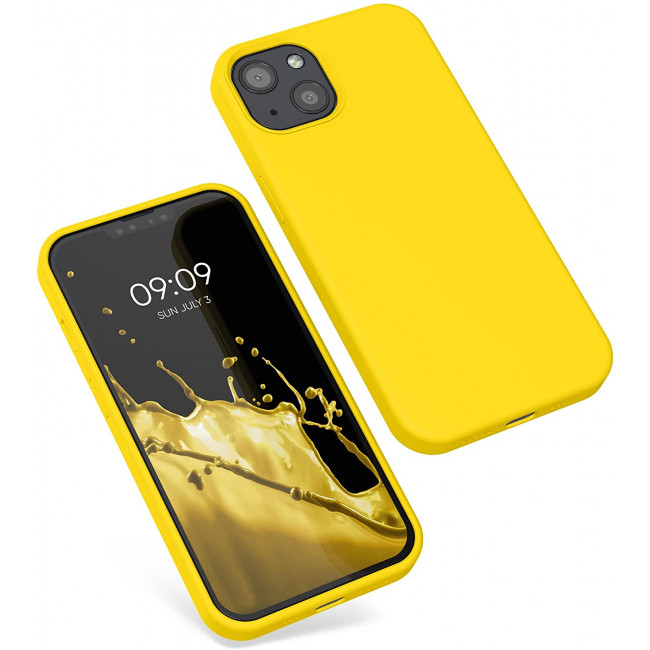 KW iPhone 13 Θήκη Σιλικόνης Rubberized TPU - Vibrant Yellow - 55878.165