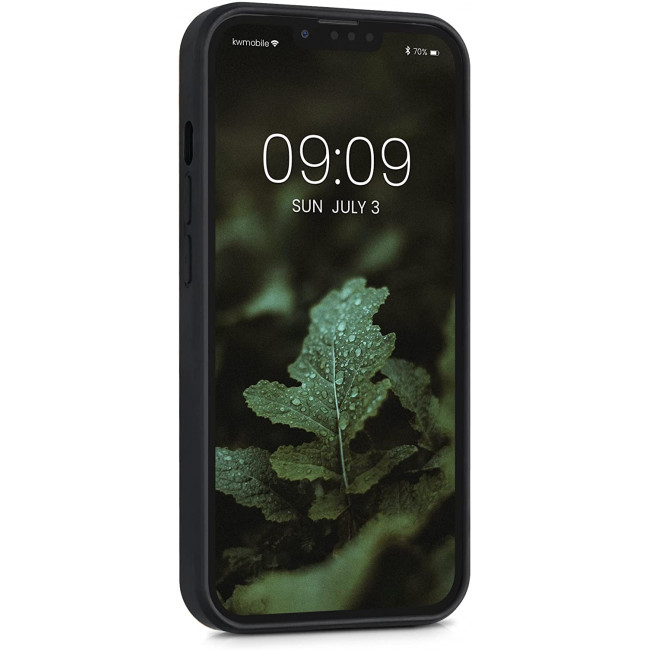 KW iPhone 13 Pro Θήκη από Φυσικό Ξύλο Design Rising Sun - Dark Brown - 55967.06