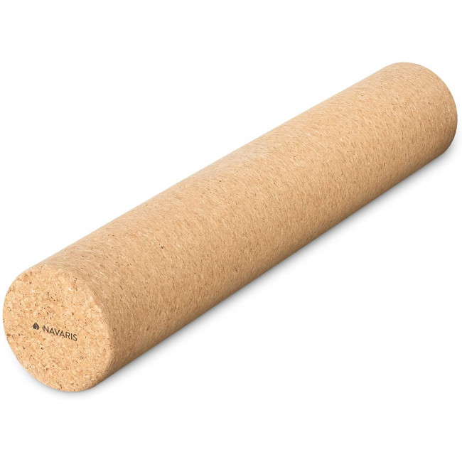 Navaris Fascia Roller Cork - Κύλινδρος Γυμναστικής από Φελλό - 60 x 10cm - Light Brown - 47492.3