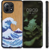 KW Xiaomi Mi 11 Θήκη από Φυσικό Ξύλο - Design Wood Japanese Wave - Blue / White / Brown - 54662.06