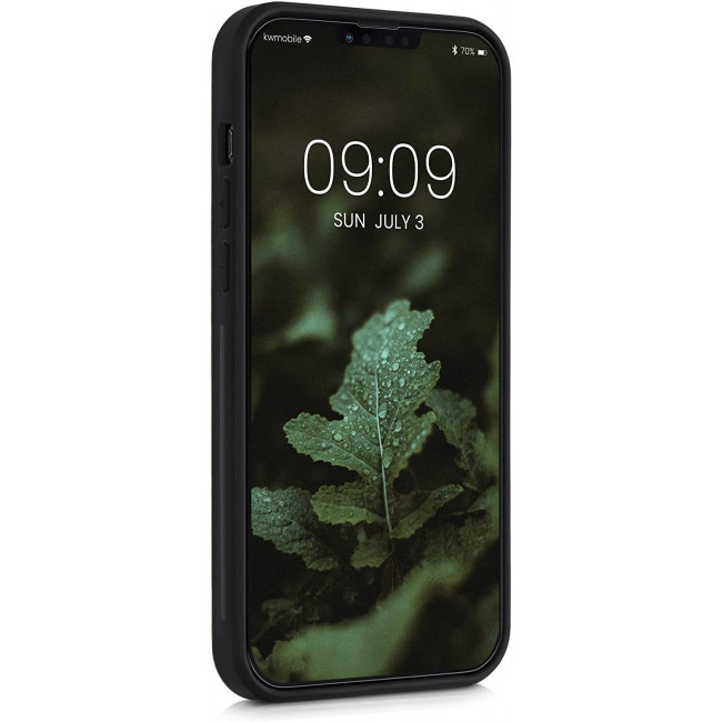 KW iPhone 13 Pro Max Θήκη από Φυσικό Ξύλο Design Travel Outline - Dark Brown - 55980.03