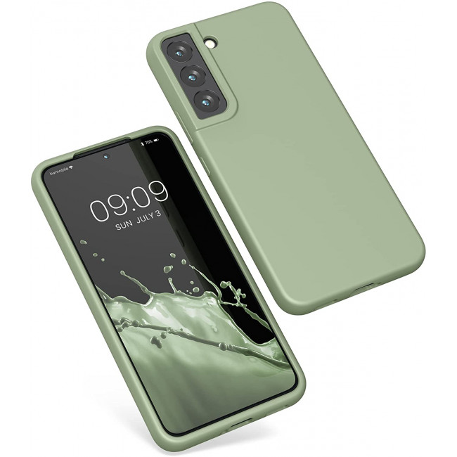 KW Samsung Galaxy S22 Θήκη Σιλικόνης Rubberized TPU - Grey Green - 56756.172