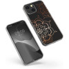 KW iPhone 13 Θήκη Σιλικόνης TPU Design Flower Twins - Διάφανη / Rose Gold - 57143.03