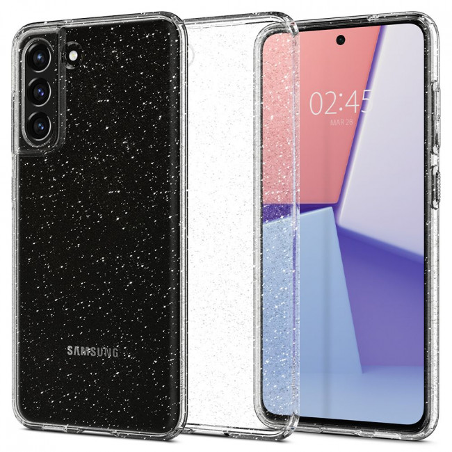 Spigen Samsung Galaxy S21 FE Liquid Crystal Θήκη Σιλικόνης - Glitter Crystal